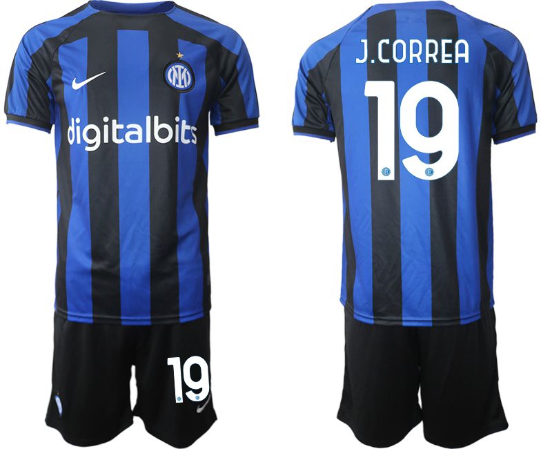 Men 2022-2023 Club Inter Milan home blue 19 Soccer Jersey